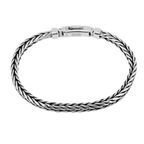 925 Sterling Silver Handmade Woven Retro Style Bracelet