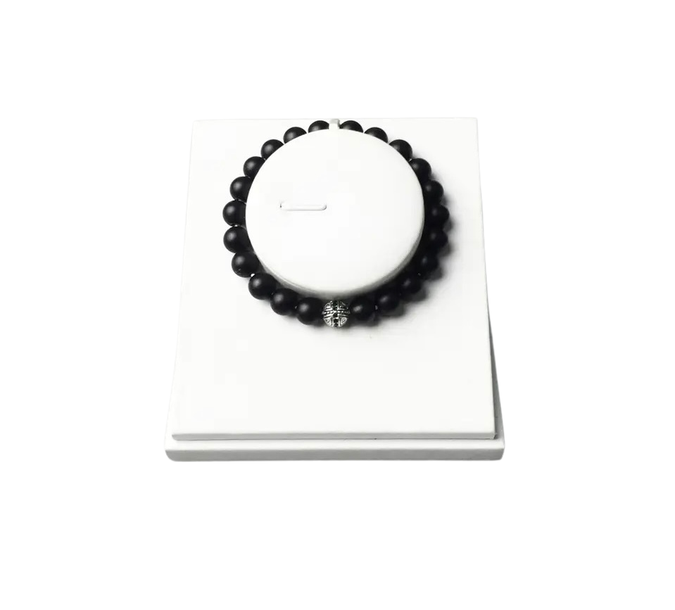 Matte Black Obsidian Bracelet