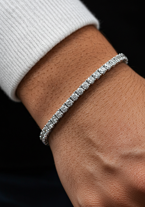 4MM Moissanite Tennis Bracelet 925 Sterling Silver