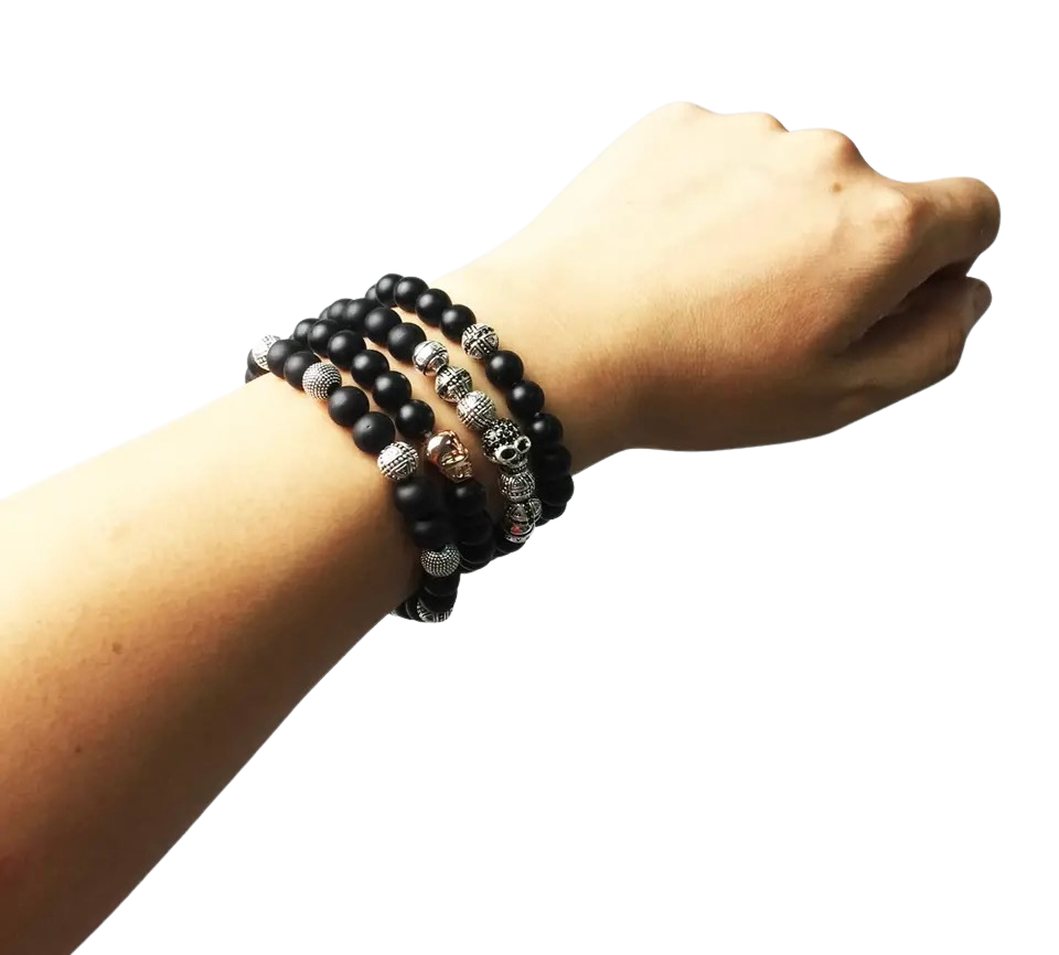 Matte Black Obsidian Bracelet