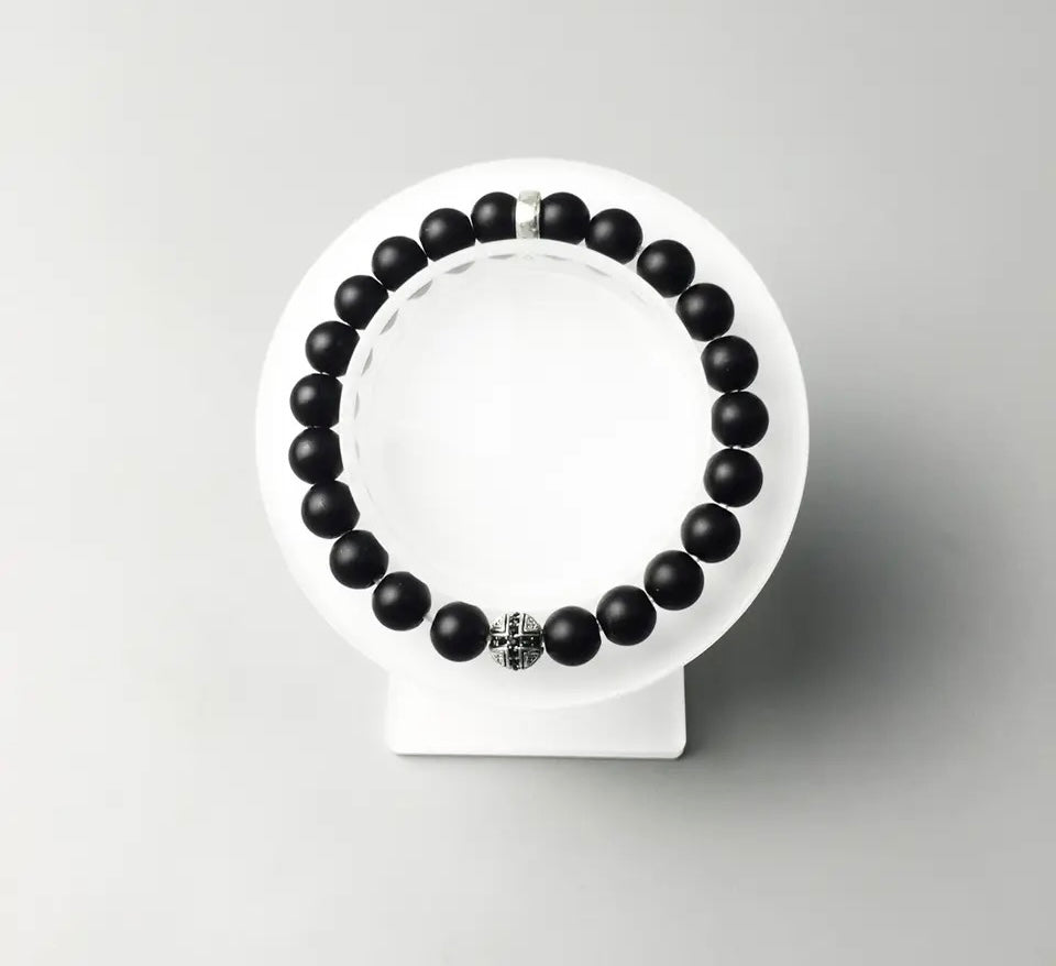 Matte Black Obsidian Bracelet