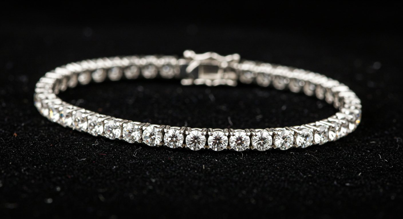 4MM Moissanite Tennis Bracelet 925 Sterling Silver