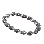 Silver chain bracelet on a white background