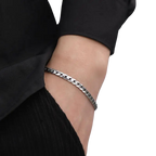 Cuban Style Silver Bracelet