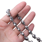 Stainless steel punk skull chain