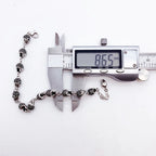 Skulls Link Chain Silver Bracelet