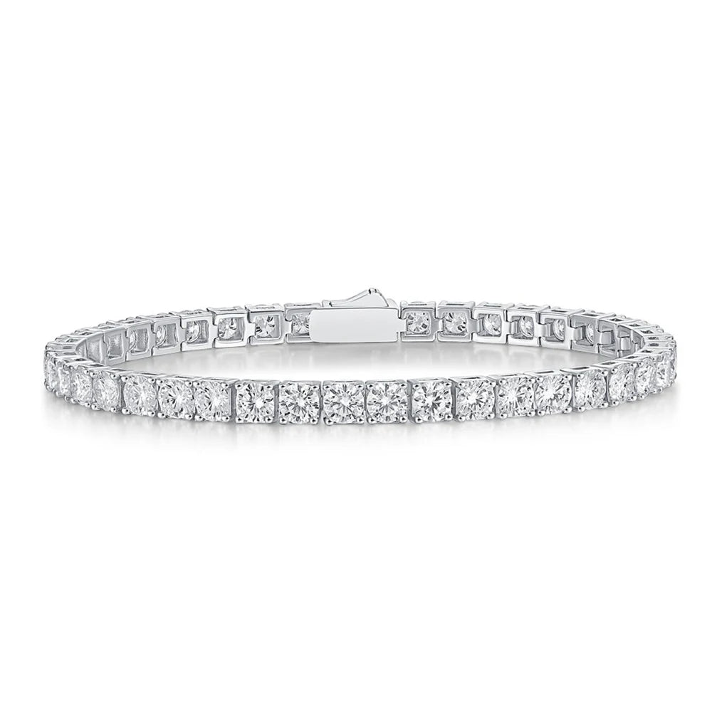 4MM Moissanite Tennis Bracelet 925 Sterling Silver