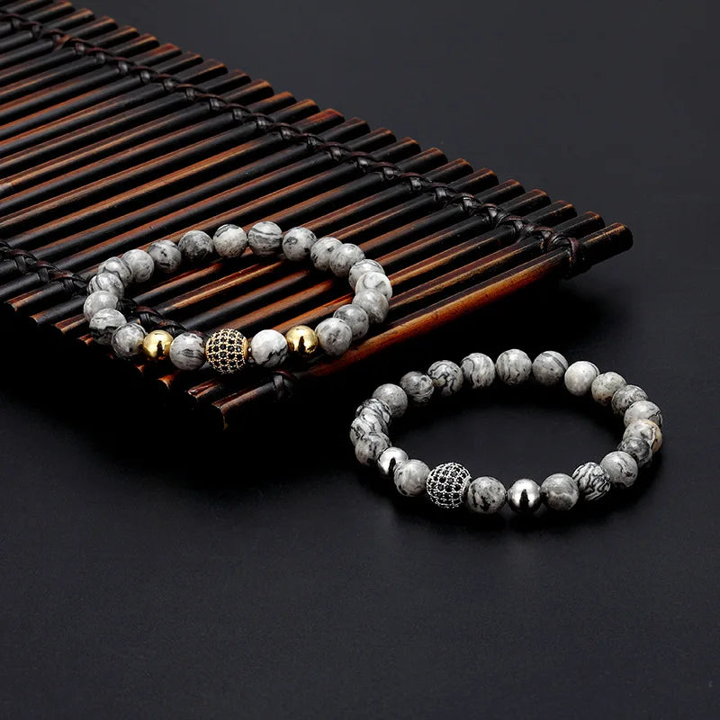 Natural Stone Beaded Bracelet