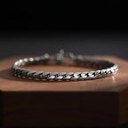 Cuban Style Silver Bracelet