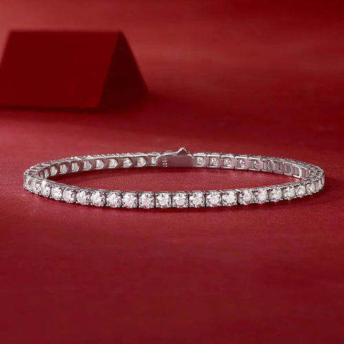 3MM Moissanite Tennis Bracelet 925 Sterling Silver