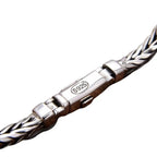 925 Sterling Silver Handmade Woven Retro Style Bracelet