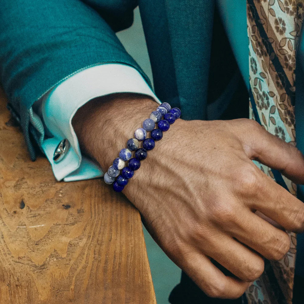 2pcs Natural Stone Beaded Bracelets