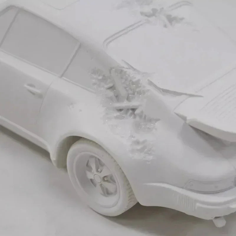 Eroded Sports Car Statue