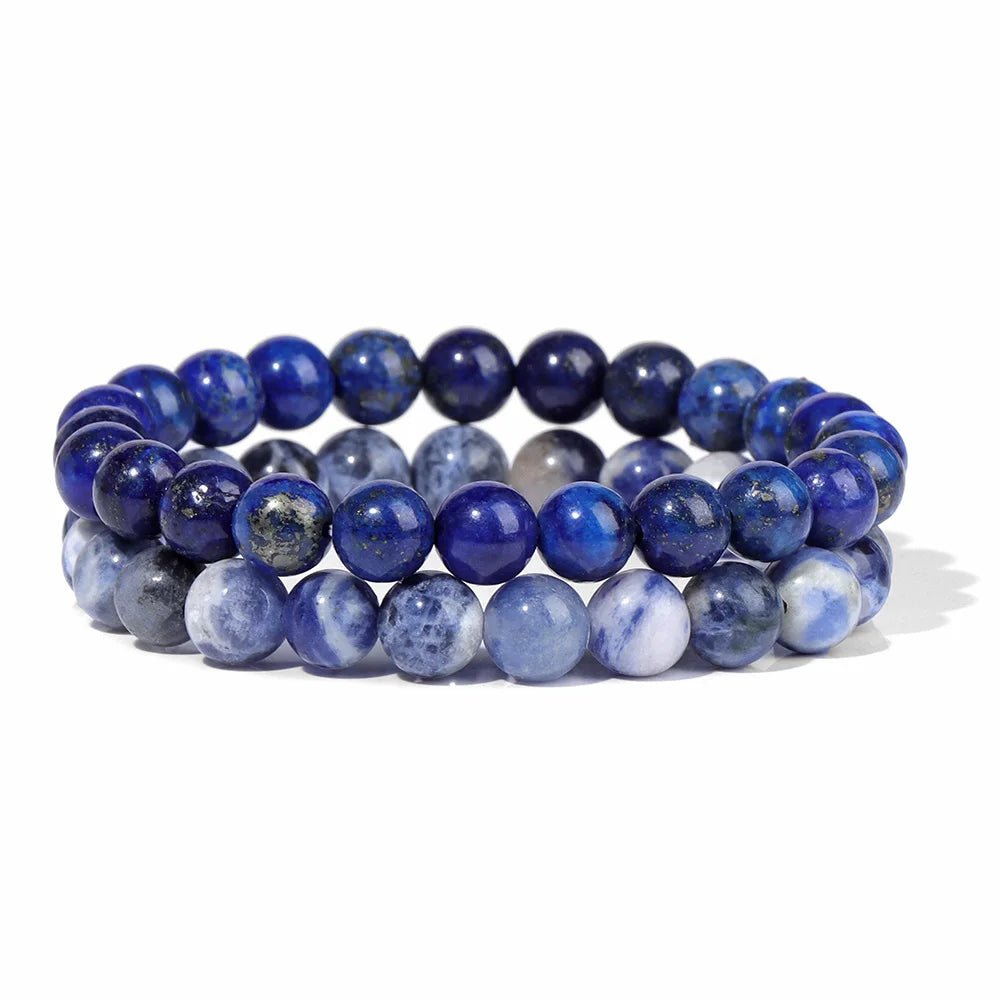 2pcs Natural Stone Beaded Bracelets