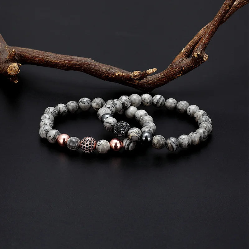 Natural Stone Beaded Bracelet