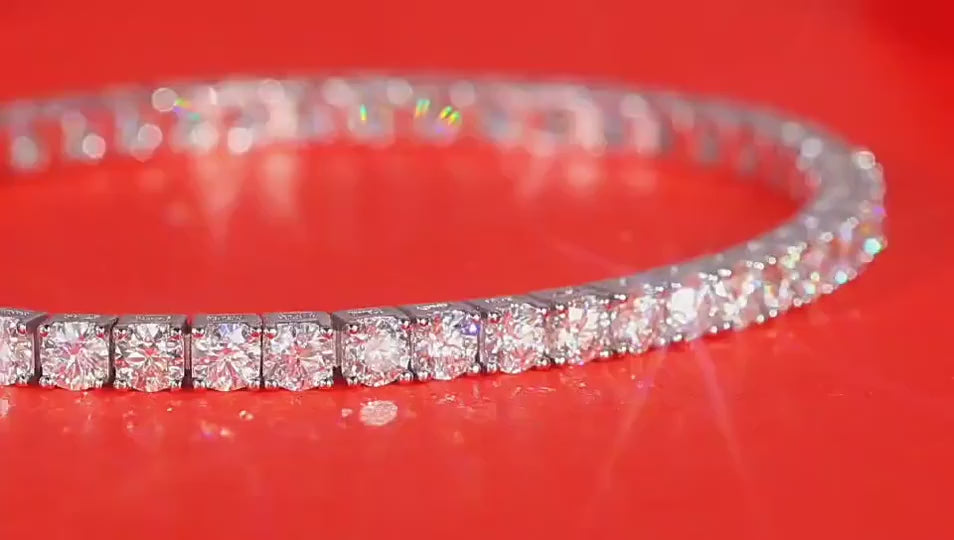 4MM Moissanite Tennis Bracelet 925 Sterling Silver